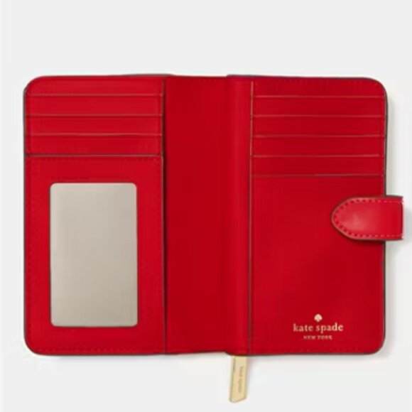 Kate Spade Bridget Patent Medium Compact Bifold Wallet NWT - Picture 3 of 3